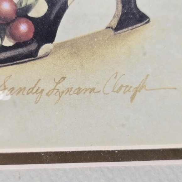 Art Print of Painting Victorian Shoe by Sandy Clough Matted Framed 7.75 x 8.75 - Picture 4 of 8